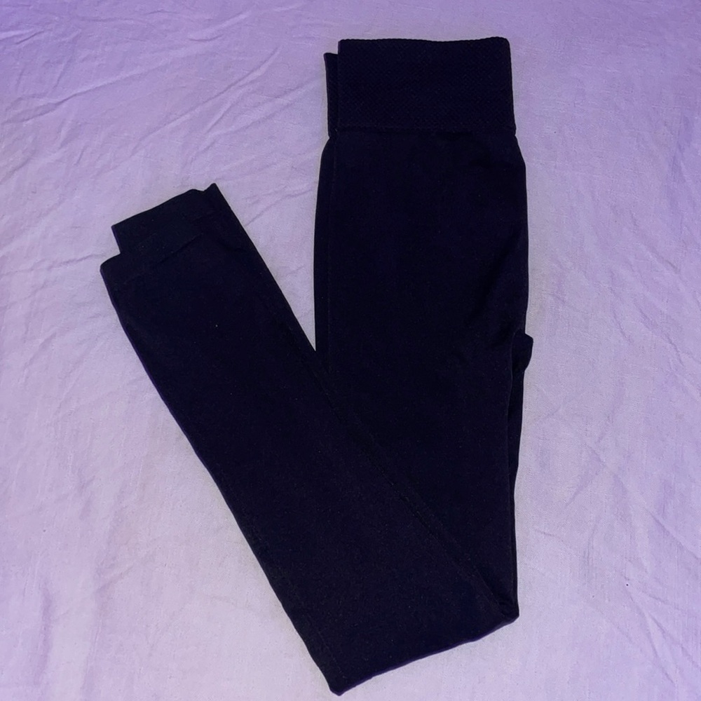 Black distressed leggings